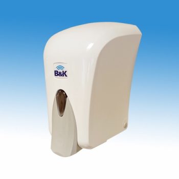   Falra szerelhetõ folyékonyszappan adagoló, zárható, mûanyag, 1 l, fehér