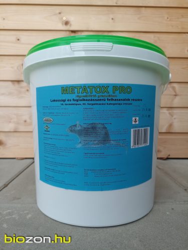 Metatox PRO rágcsálóirtó granulátum - ipari, vödrös kiszerelés 5 kg