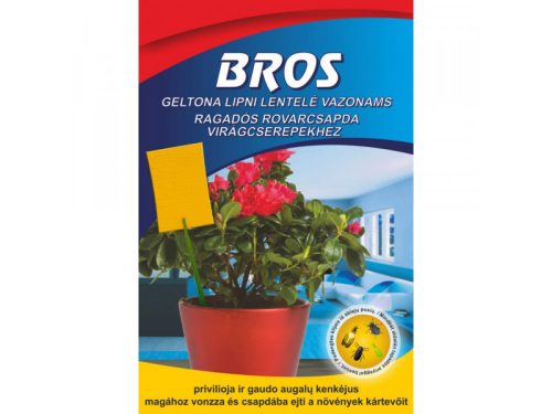 Bros Rovarfogó sárga lap virágcserepekhez 10db-os
